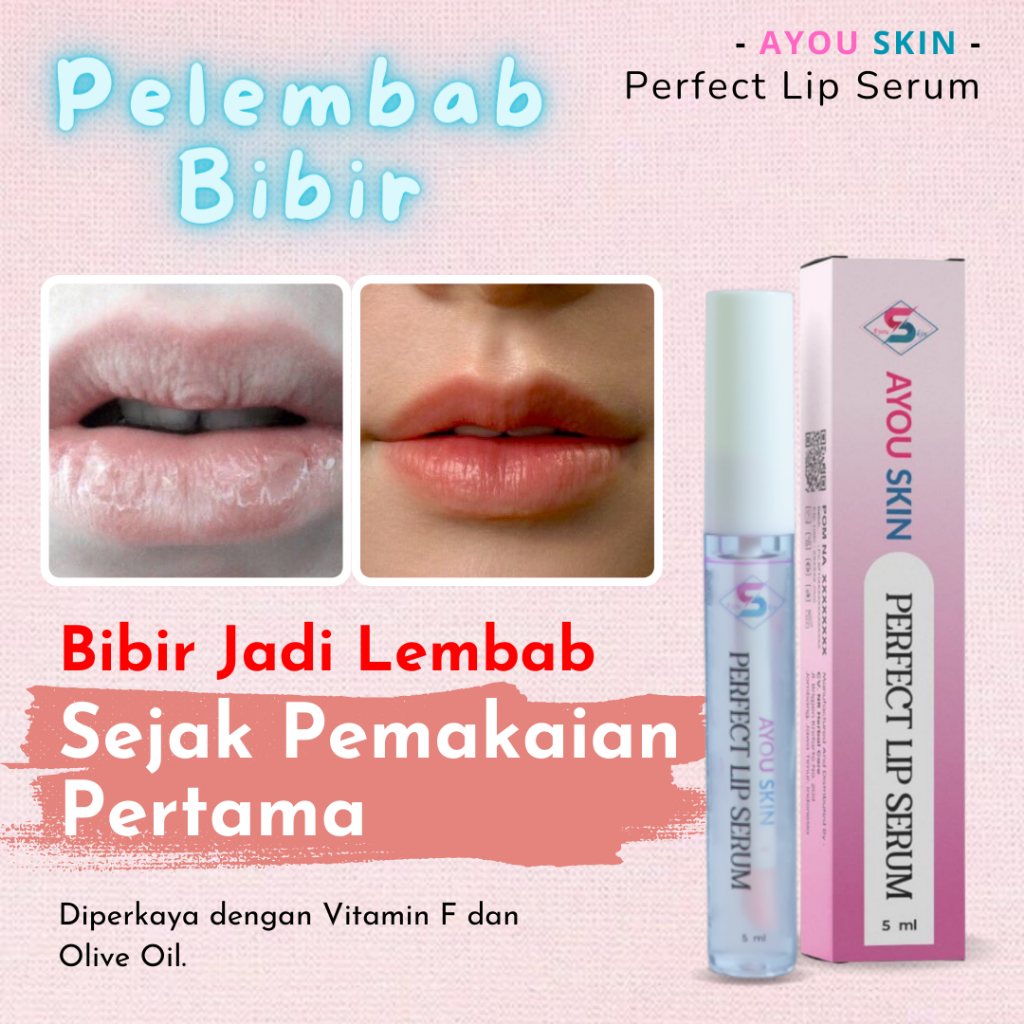 Pelembab Bibir Kering dan Pecah Pecah Untuk Pria dan Wanita - Melembapkan Bibir Sepanjang Hari - Lip