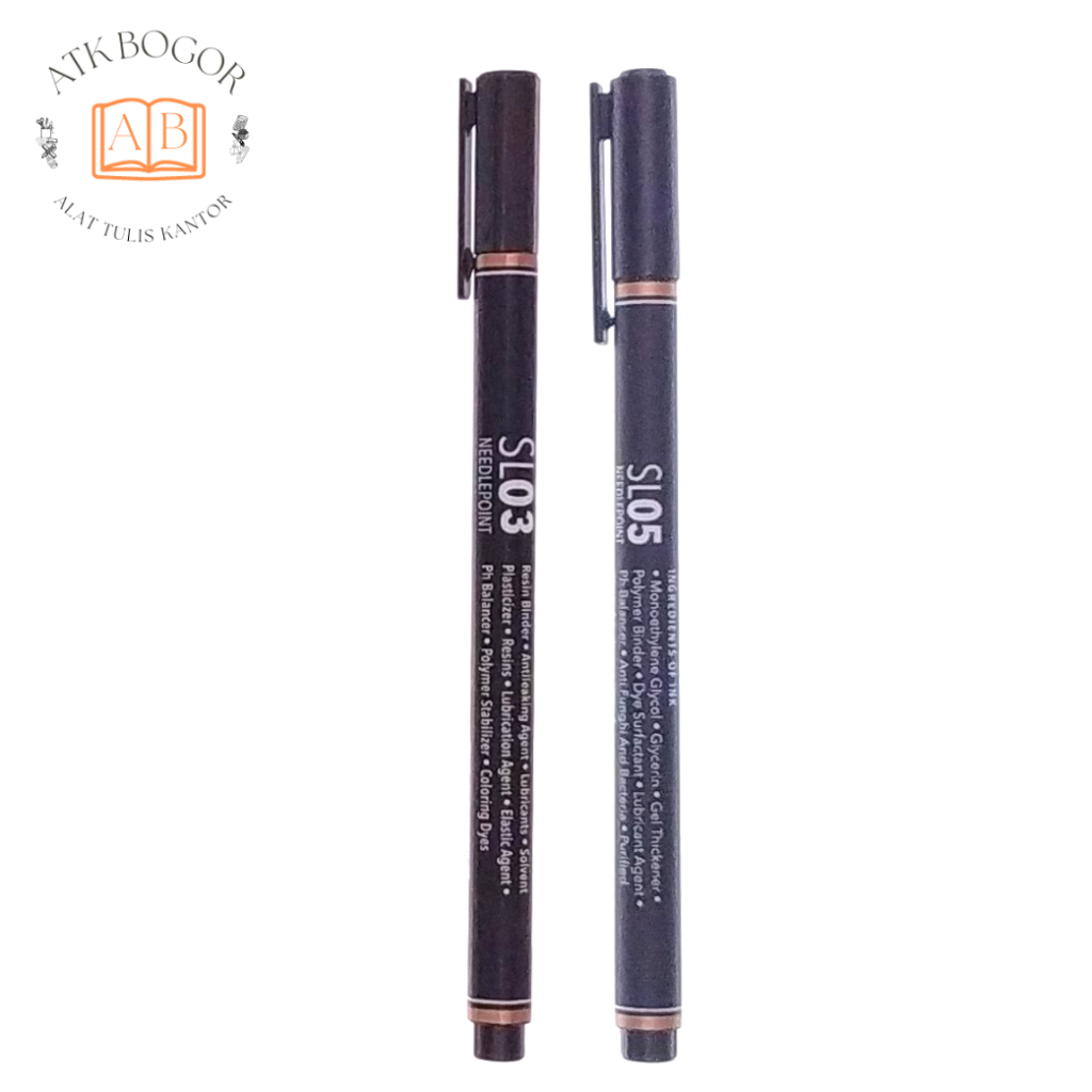 

Pulpen Jel Ujung Lancip Ukuran 0.3 / 0.5 Tinta Hitam Standard Letters SL03 / SL05 Needle Tip Oil Gel