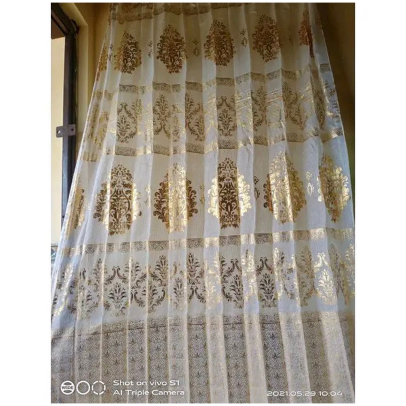 Vitrase Import Print Gold & Silver / Vitrase Dalaman Gorden