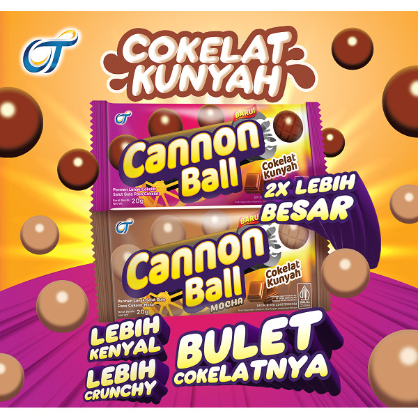 

Cannon Ball Coklat Kunyah 20g - 12pcs