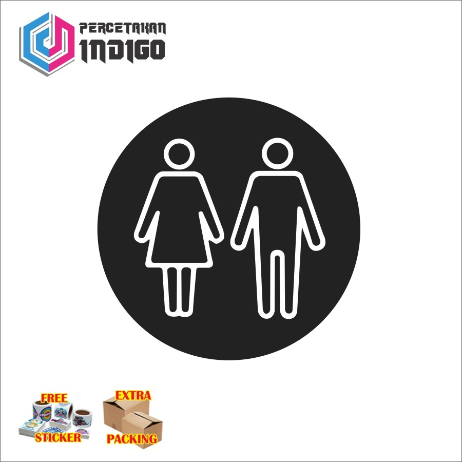 papan akrilik acrylic bulat toilet type h