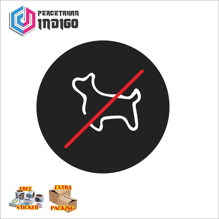 papan akrilik acrylic bulat dilarang membawa hewan