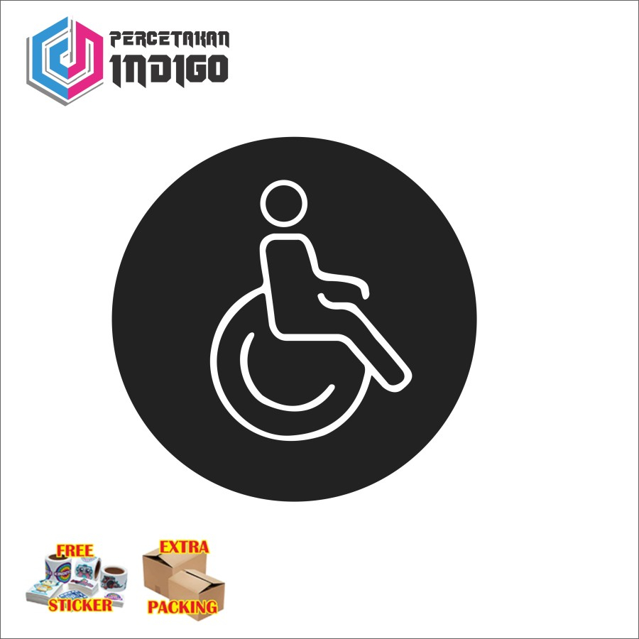 papan akrilik acrylic bulat difabel