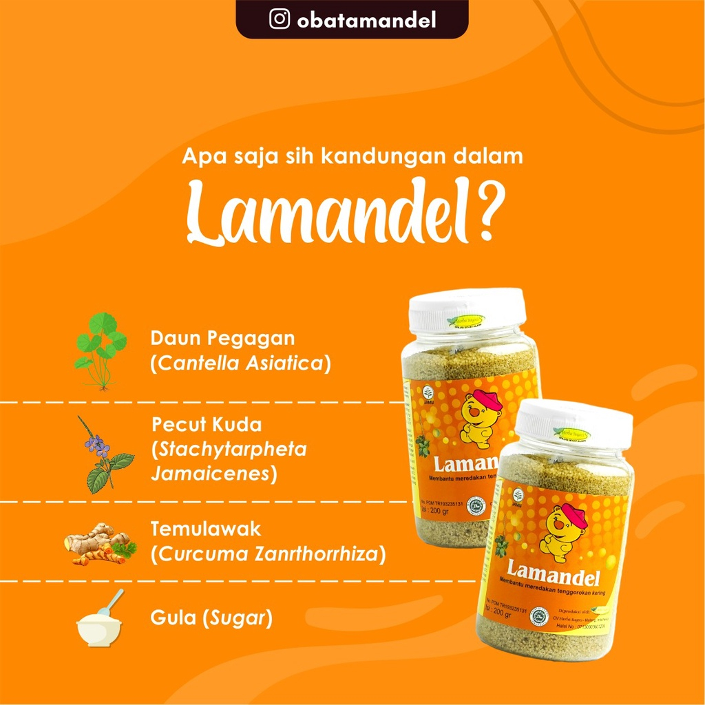 

LAMANDEL BOTOL - Membantu meredakan batuk & pilek - 200 GR