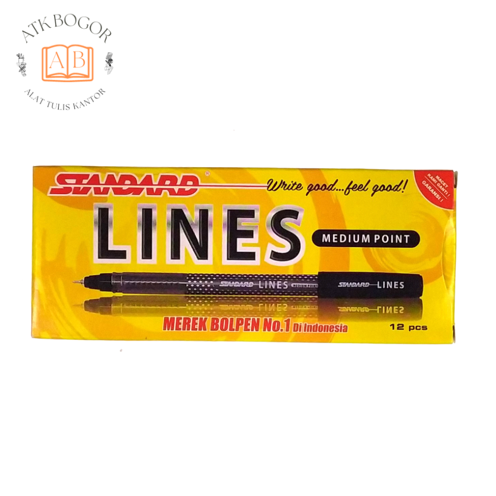 

Pulpen Tanda Tangan Semi Jel Ukruan 0.7 Tinta Hitam Standard Lines Medium Point Oil Gel Signature Pen - Isi 1 Pack / 12 Pcs