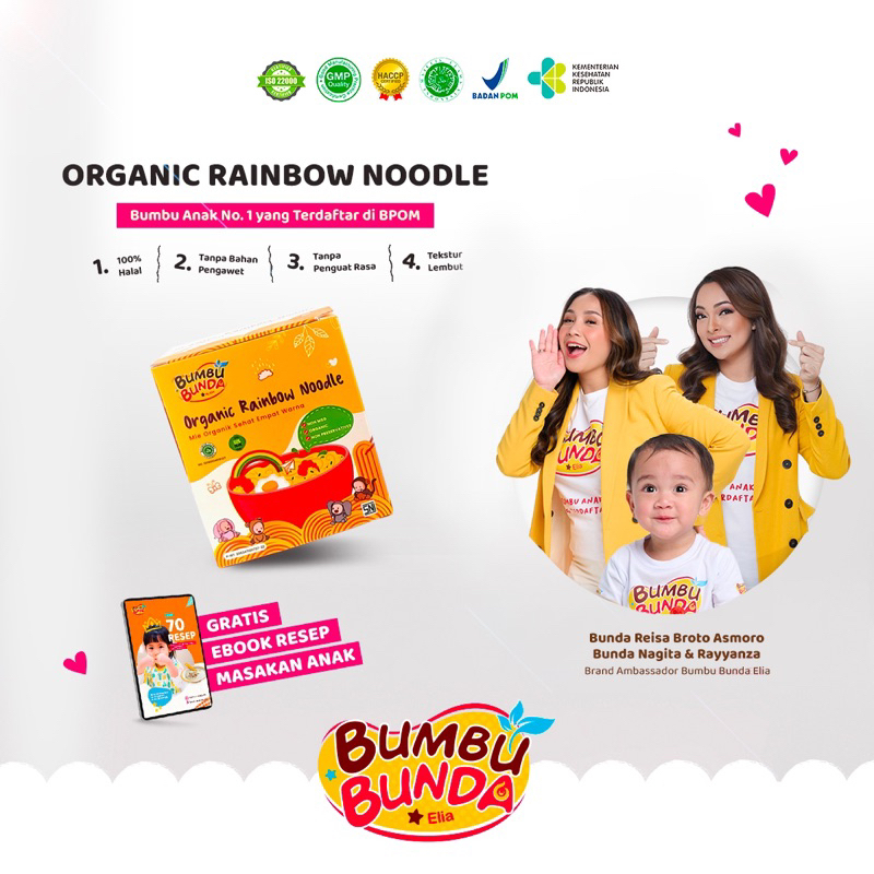 

Bumbu Bunda By Elia Organic Rainbow Noodle / Mie Organik