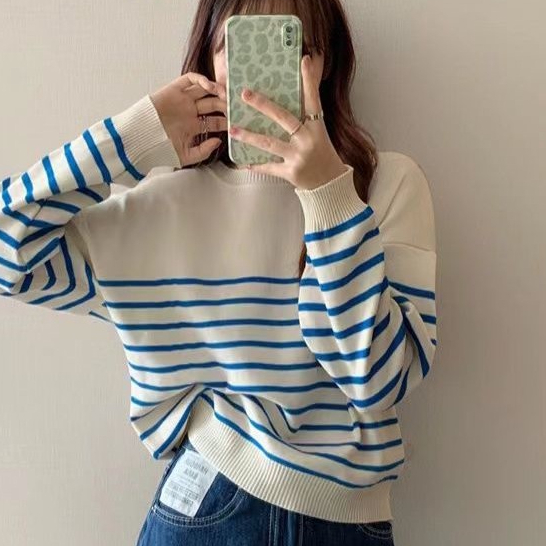 Ryn Sweater / Sweater Oneck Blaster Top Knit Lengan Panjang