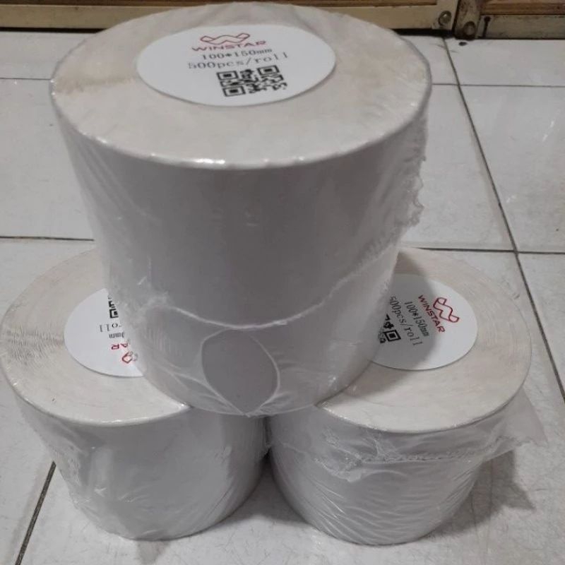 

WINSTAR Kertas Label thermal 100X150mm 500pc per 1 Roll
