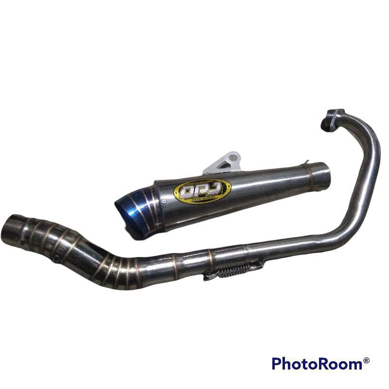 knalpot racing 1 set dpj ujung blue vixion satria fu mp gl tiger