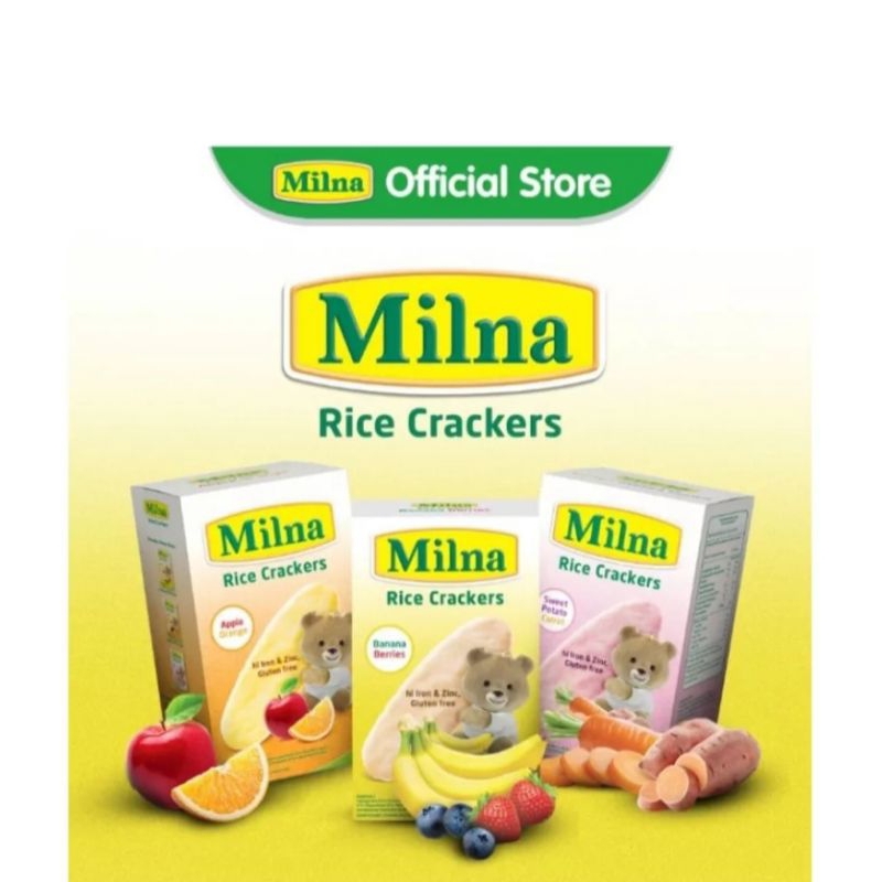 MILNA RICE CRACKERS snack biskuit bayi 6 bulan