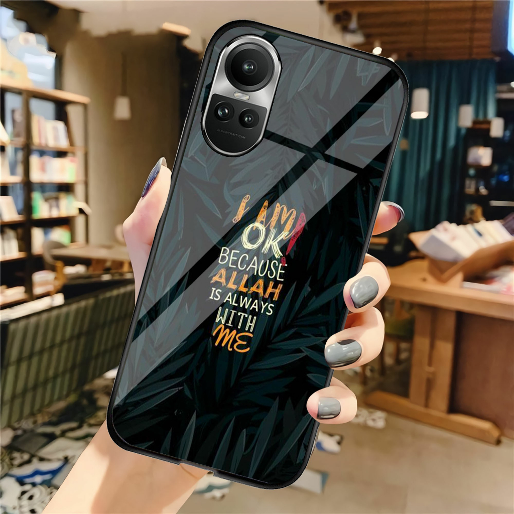 (U 065) Softcase Kaca Oppo Reno 10 5g Reno 10 Pro Plus 5g  - Casing Hp Oppo Reno 10 5g Reno 10 Pro P