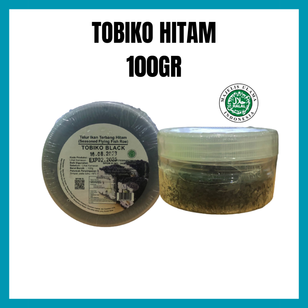 

Tobiko Black 100gr | Tobiko Hitam | Telur Ikan Terbang