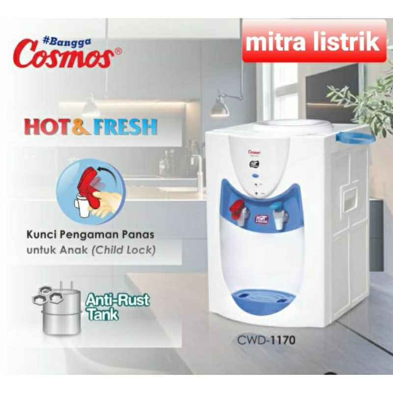 Dispenser Cosmos /Dispenser air minum cosmos Hot &amp; Fresh CWD-1170