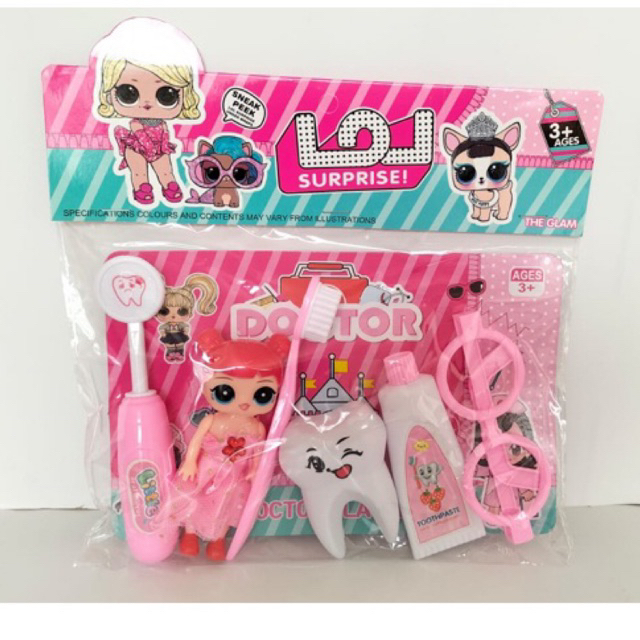 Mainan anak dokter gigi dentist set karakter LOL