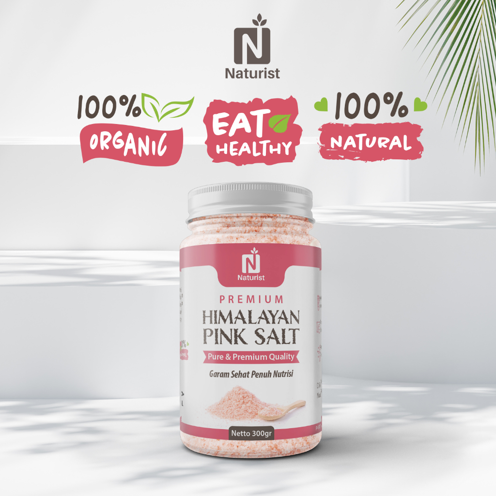 

NG NATURIST Garam Himalaya Orinal 300gr - Himalayan Pink Salt Premium Garam Organik Asli Lebih Sehat