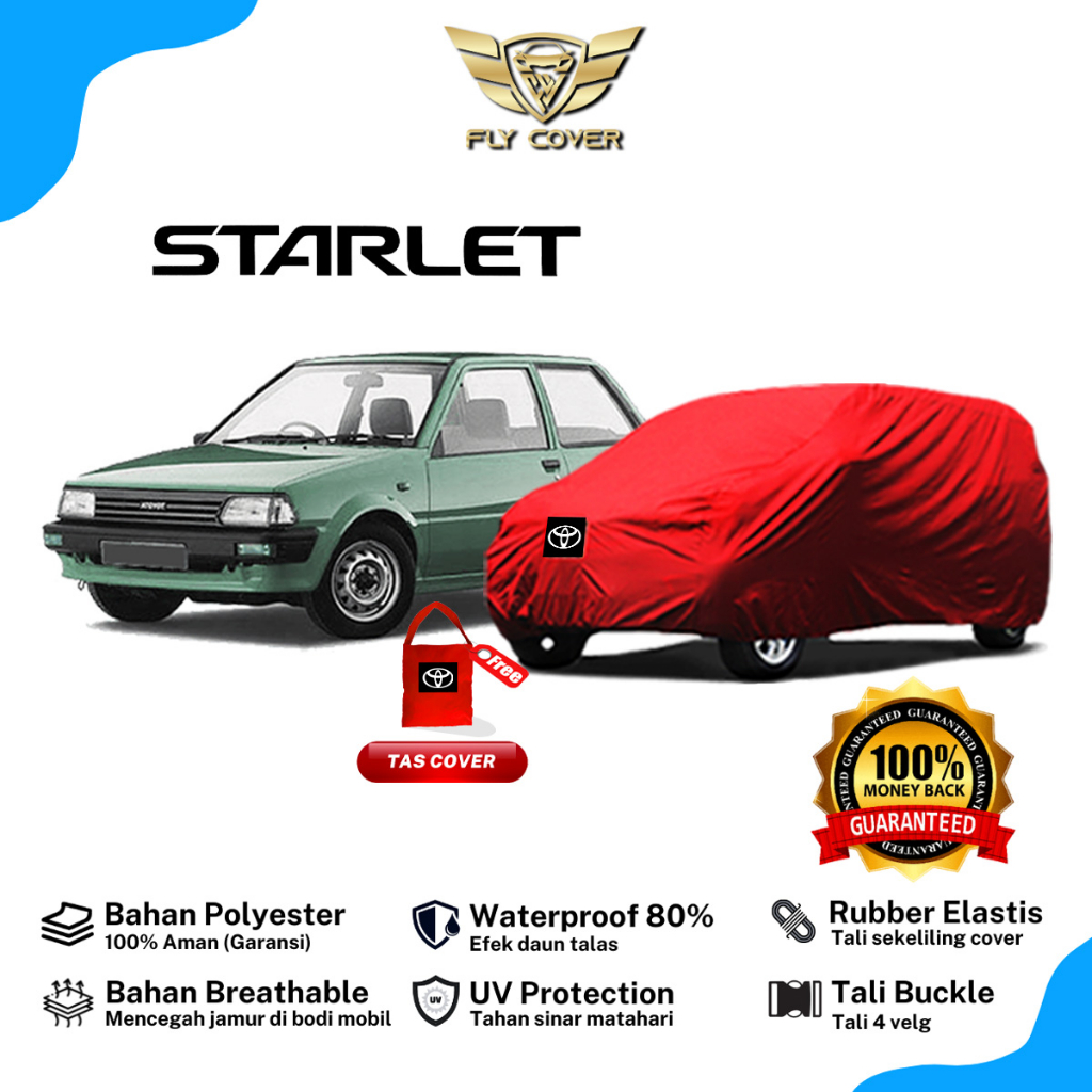 Body Cover Mobil Starlet / Sarung Toyota Starlet Kotak Outdoor 1984 1985 1986 1987 1988 1989 1990 19