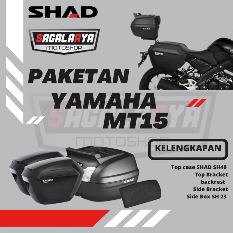 PAKET BOX BRACKET TOP BOX UNTUK YAMAHA MT15