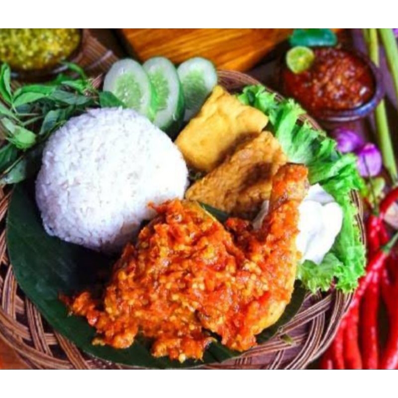 

NASI AYAM PENYET Paket Komplit