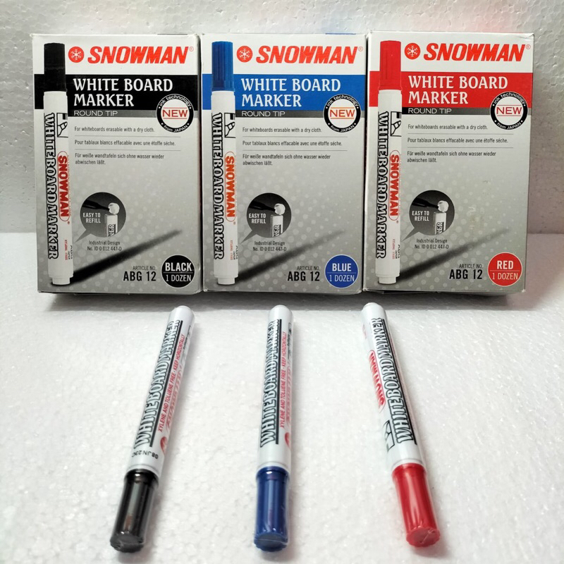 

Snowman White Board Marker ABG 12 Spidol Papan Tulis Putih