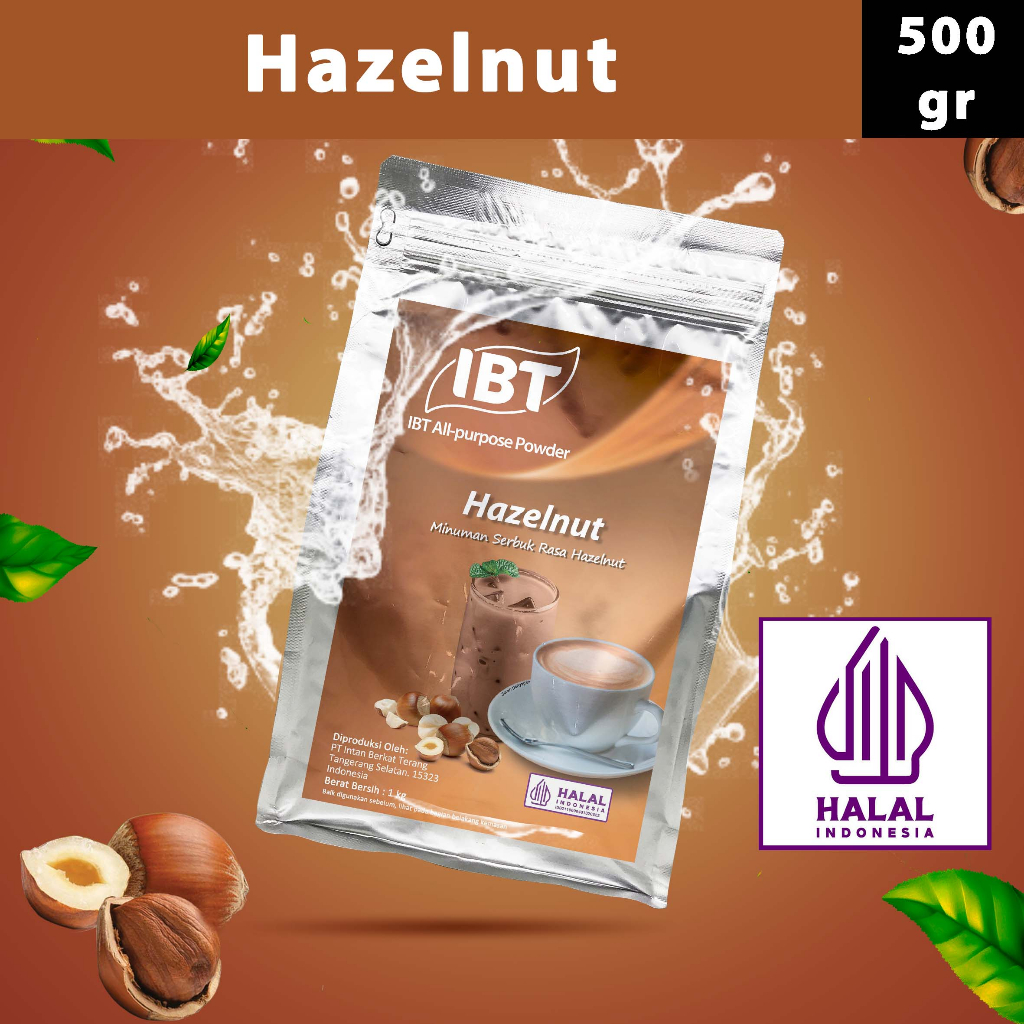 

Bahan Minuman Bubuk Rasa Hazelnut IBT Drink Powder 500gr