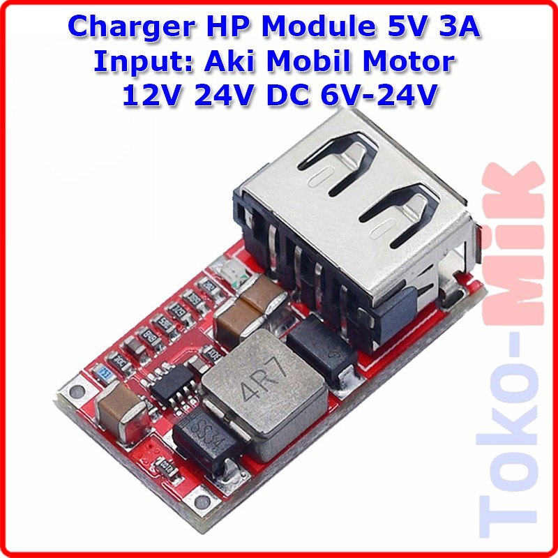 HW-384 Charger HP Handphone USB 5V 3A Aki Motor Mobil 6V 12V 24V