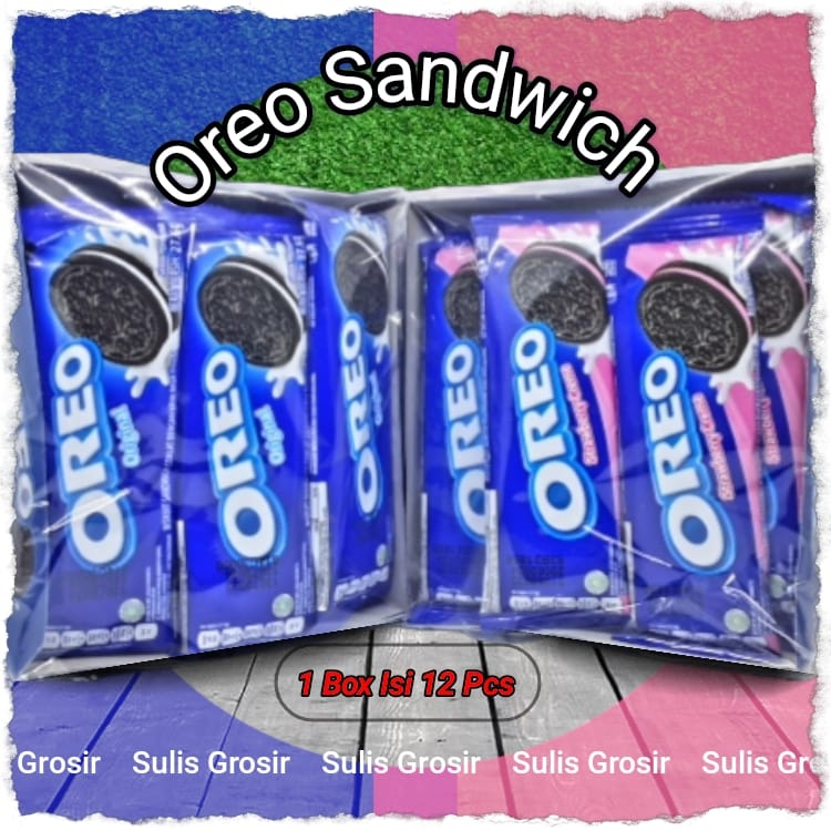 

Oreo Sandwich Biskuit Coklat Dengan Krim Rasa Vanila Atau Strawberry