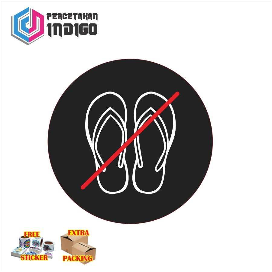 papan akrilik acrylic bulat dilarang pake sandal