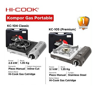 HI-Cook Kompor Gas Portable KC-104 Classic KC-105 Premium