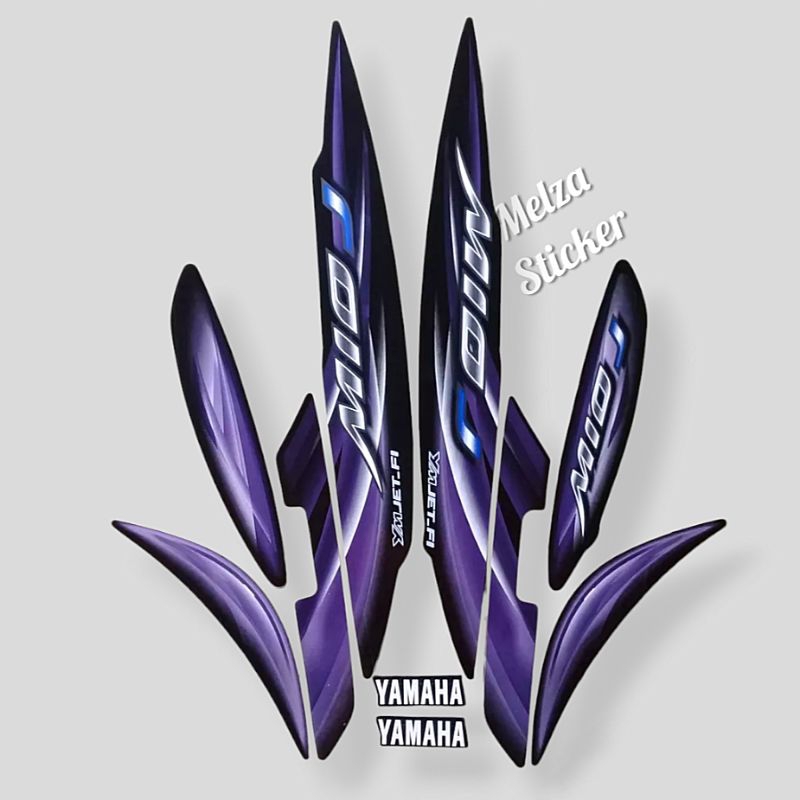 Stiker Striping Motor Mio J 2011 Hitam Sticker Lis Body Standar