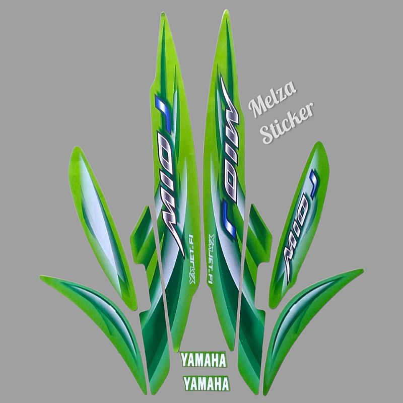 Stiker Striping Motor Mio J 2011 Hijau Sticker Lis Body Standar