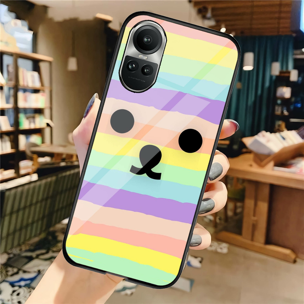 (U 111) Softcase Kaca Oppo Reno 10 5g Reno 10 Pro Plus 5g  - Casing Hp Oppo Reno 10 5g Reno 10 Pro P