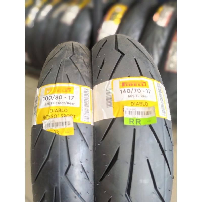 pirelli diablo rosso sport uk 100/80-17 & 140/70-17