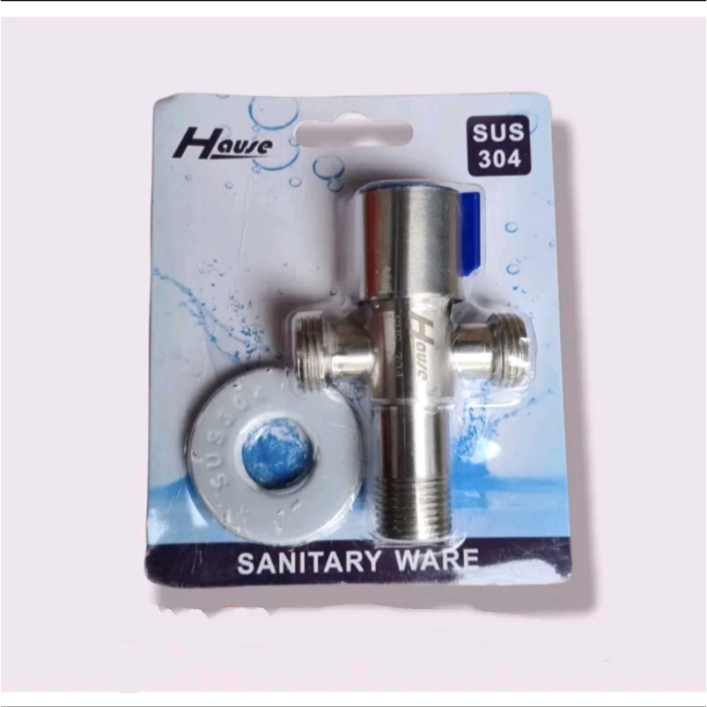 Kran Closet Stainless HAUSE/Kran Toilet T/Stop Kran Cabang 2 Murah