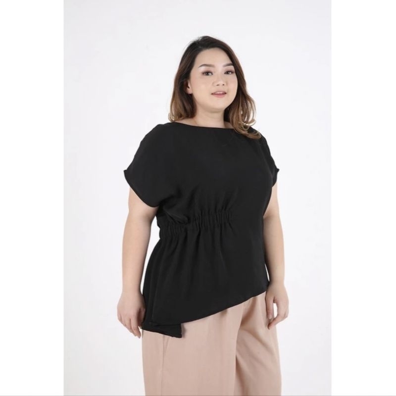 GARAGE SALE women's top - Sorabel Hicce Plain Gathered Blouse Big size Jumbo 5xl - baju atasan wanit