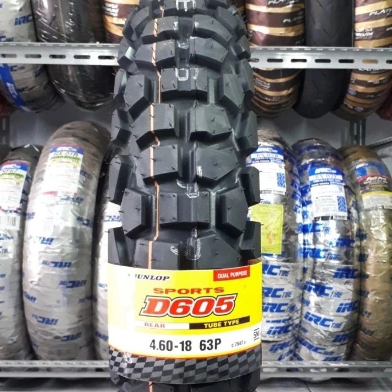 ban Dunlop d605 semi cross ring 18 ukuran 460/18