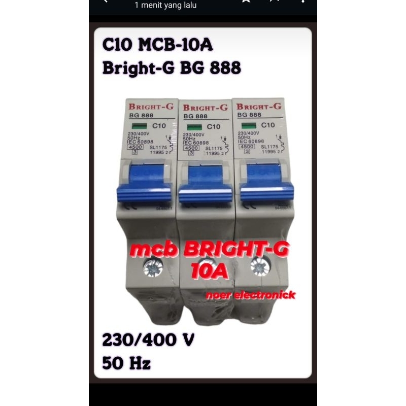 mcb 10A c10 Bright-G 230/400 v