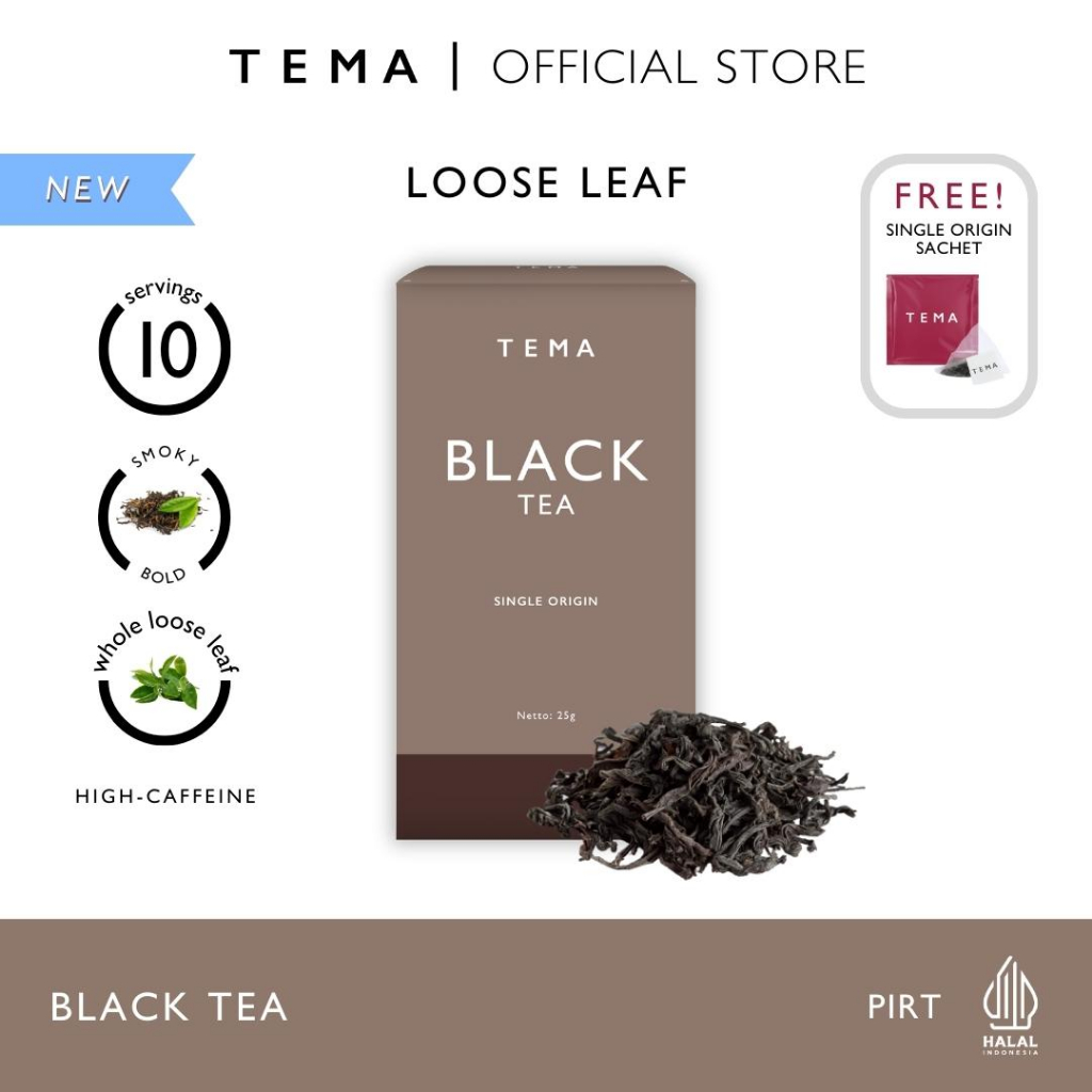 

Black Tea - Single Origin - TEMA Tea Loose Leaf Box - 10 Servings