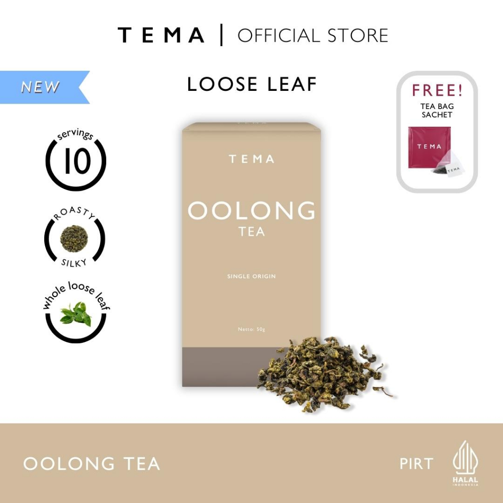 

Oolong Tea - Single Origin - TEMA Tea Loose Leaf Box - 10 Servings