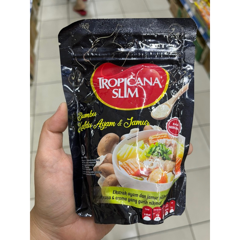 

Tropicana Slim Bumbu Kaldu Ayam dan Jamur - 100 gram (1 pouch)