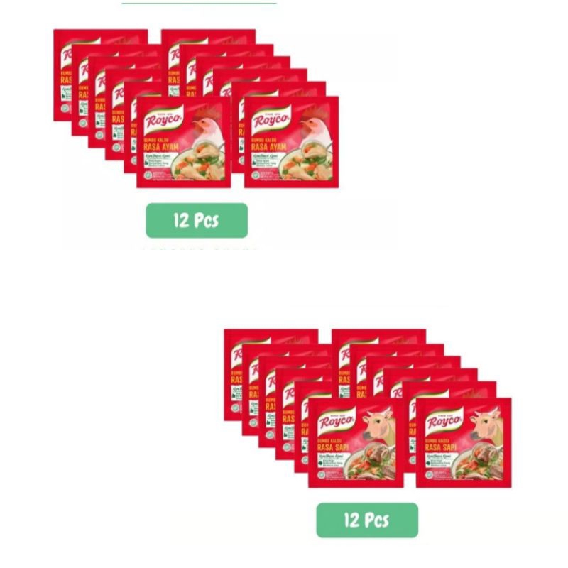 

Royko Bumbu Kaldu 9gr 1 renceng (12 Pcs)