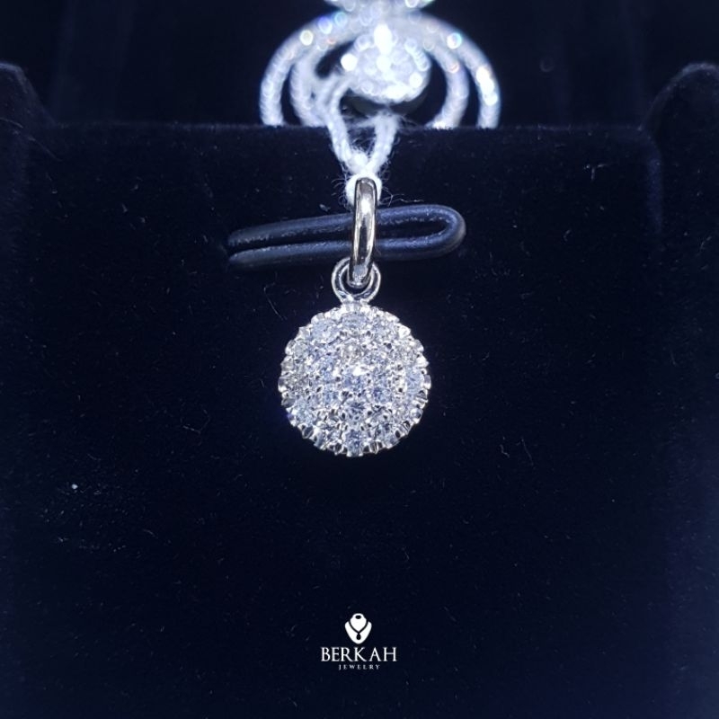 Liontin Buah Kalung Emas Berlian Eropa Asli White Gold Ring Diamond