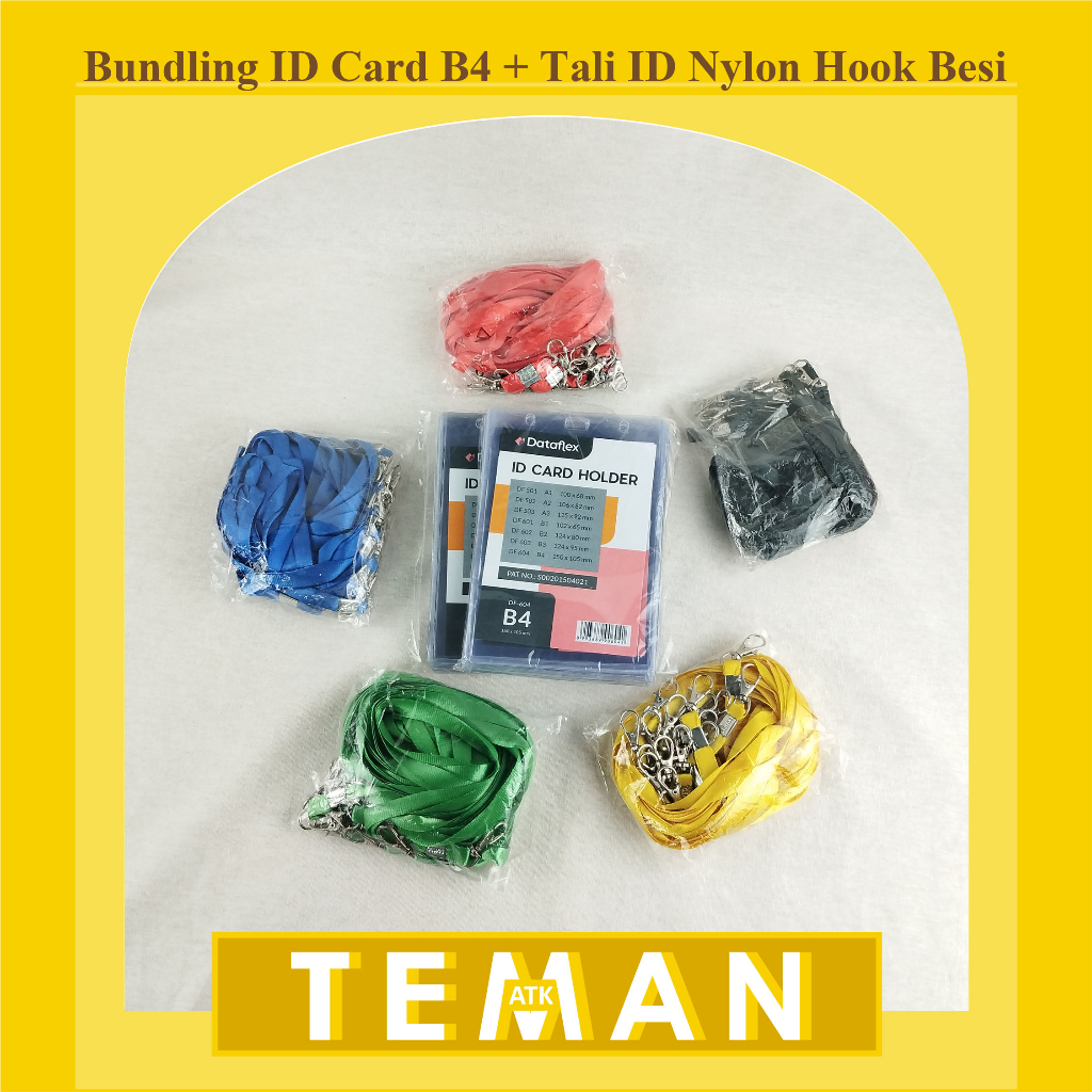 

Bundling ID Card B4 + Tali ID Nylon Hook Besi [NYLK]