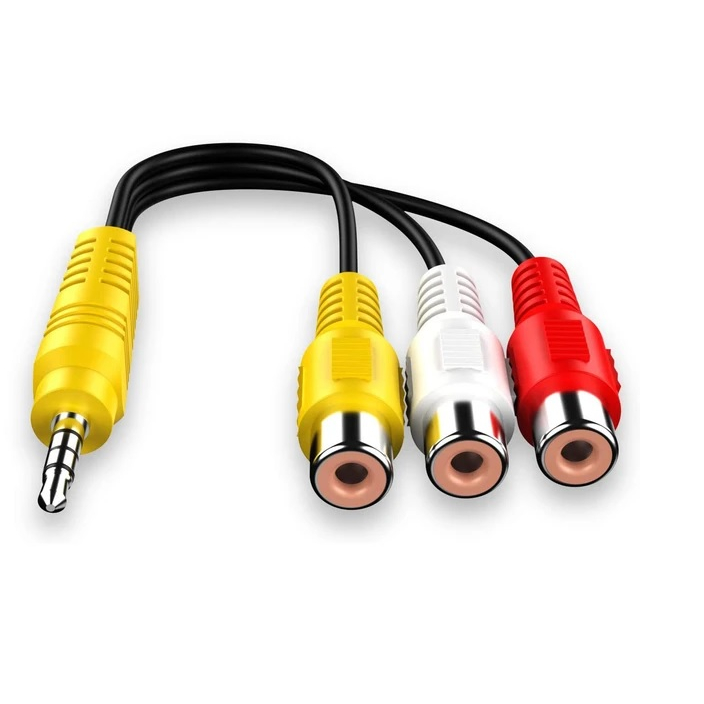 Kabel Jack Aux 3.5mm to 3 RCA Female - Kabel Audio to RCA Female