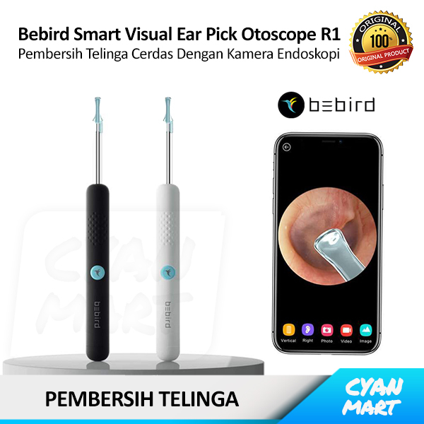 Bebird Smart Visual Ear Stick Camera Otoscope Korek Kuping Pembersih Telinga Kamera Endoskopi Origin
