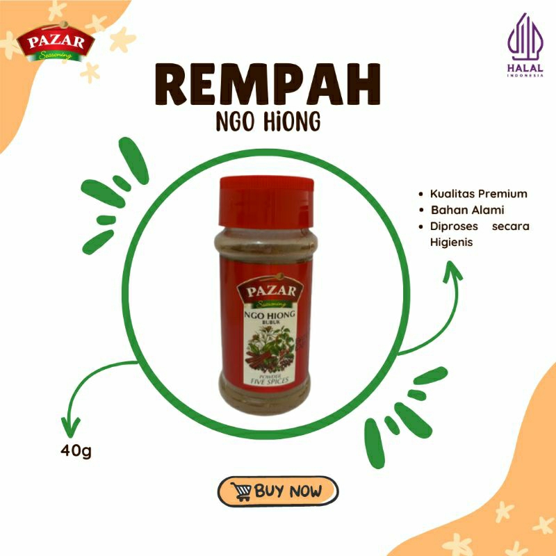 

Ngo Hiong Bubuk | Pazar (40g) Rempah