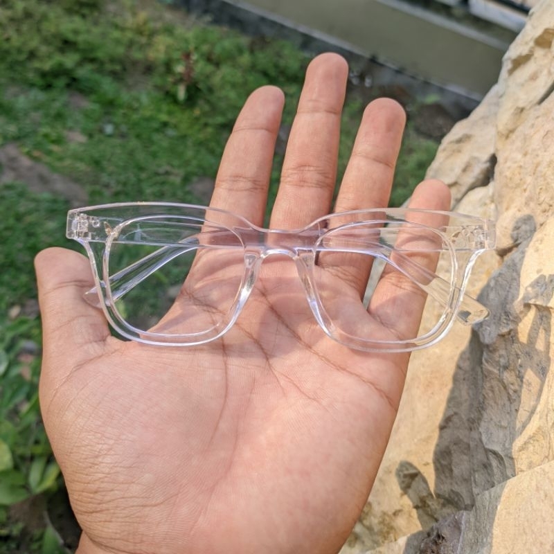 Kacamata Vincent Clear | Kacamata Logo V Transparant | Kacamata Vintage Vincent