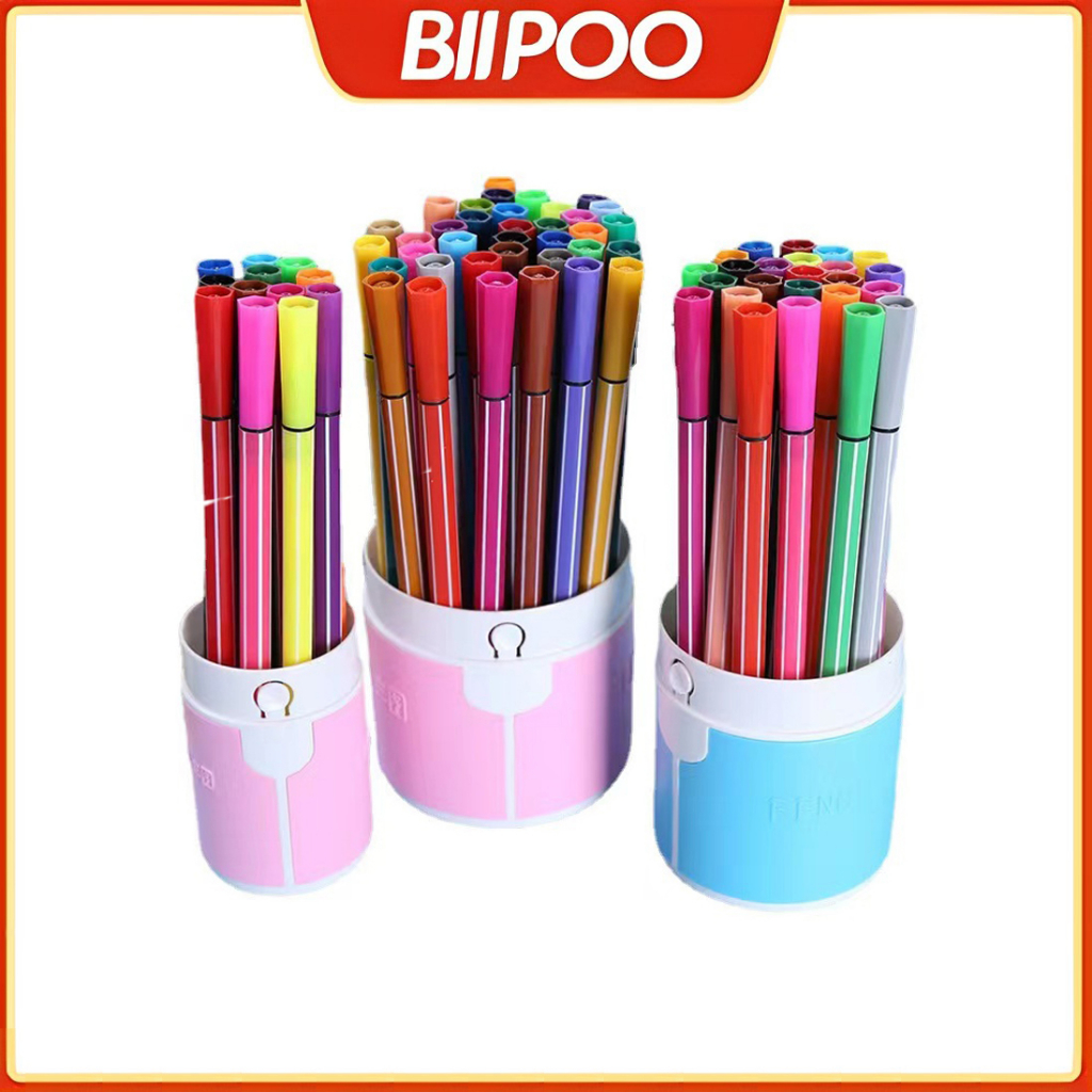 

BIIPOO Super Wings Felt Pen / Spidol Warna 12/24 Warna Kemasan Tabung/ Spidol Warna Warni Cair isi 12/24/36 Pcs