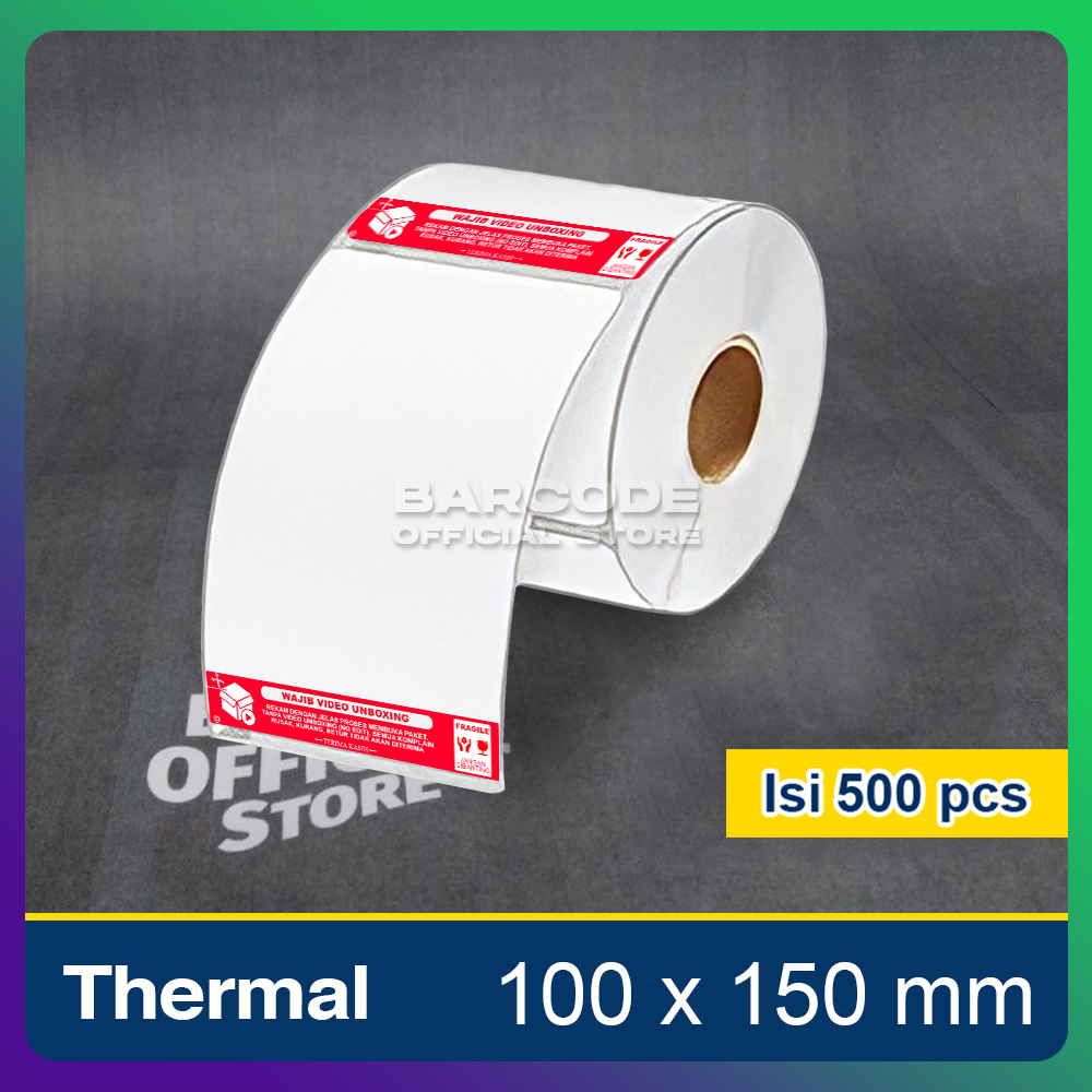 

Label Unboxing Termal 100 x 150 / 100x150 mm Isi 500 Pcs (1 Slop)