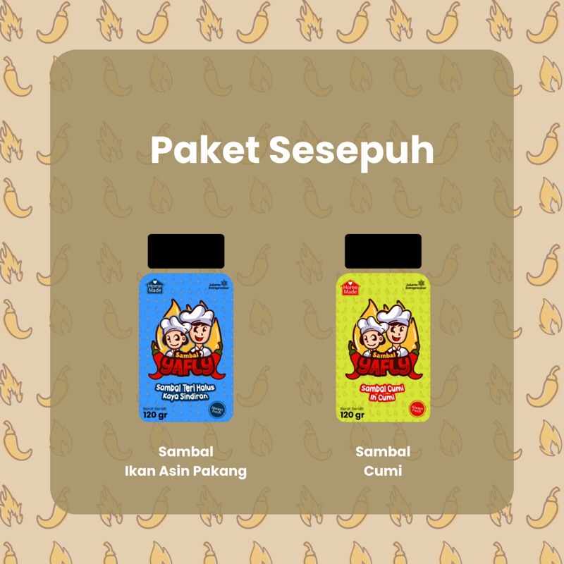 

Paket Sesepuh Sambal Yafly (1 Sambal Cumi + 1 Sambal Teri)