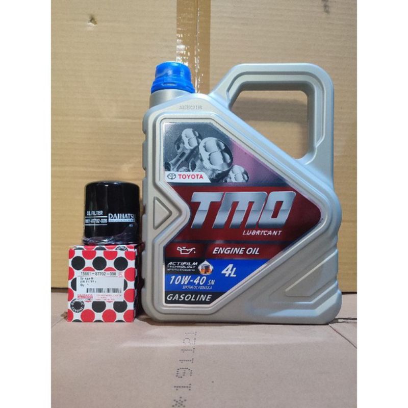 Paket Oli Toyota TMO 10w-40 4Liter + Filter Oli avanza Xenia Rush